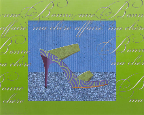 Chaussure Bleue sur Vert by Anon Wall Art Décor 8 x 10 Art Print