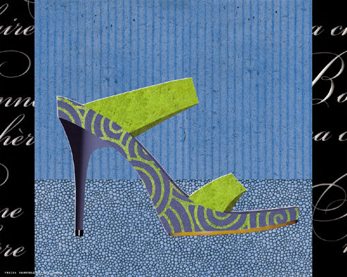 Chaussure Bleue by Anon Wall Art Décor 8 x 10 Art Print