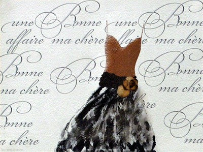 Robe de Soiree sur le Blanc by Anon Wall Art Décor 12 x 16 Art Print