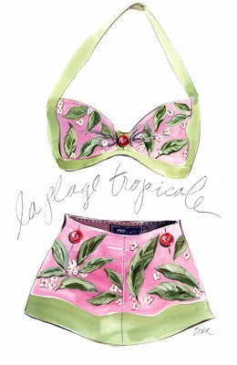 La Plage Tropicale by Tina Amico - Experience serene beauty with this captivating Art Print La Plage Tropicale by renowned