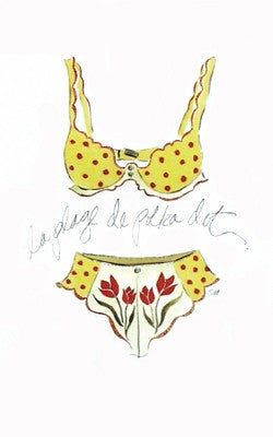 La Plage de Polka Dot by Tina Amico Wall Art Décor 16 x 10 Art Print
