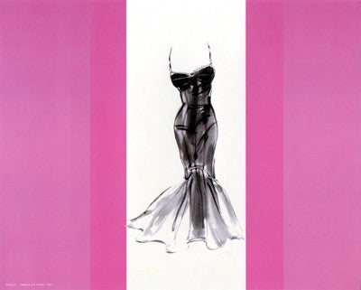 La Robe Noire avec Rouge by Anon Wall Art Décor 8 x 10 Art Print