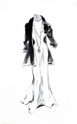 Black Jacket with Necklace by Tina Amico Wall Art Décor 16 x 10 Art Print