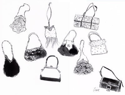 Ten Handbags by Tina Amico Wall Art Décor 10 x 16 Art Print