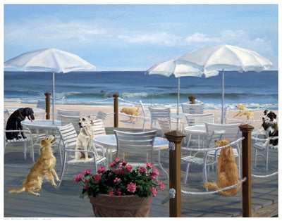 Beach Club Tails by Carol Saxe Wall Art Décor 14 1/2 x 18 1/2 Art Print