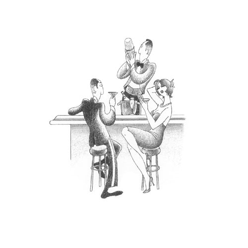 Let’s Do Cocktails by Roger Vilar Wall Art Décor 11 x 11 Art Print