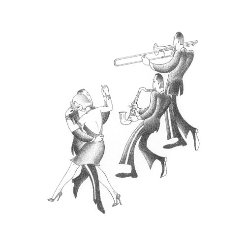 Framed Swing to the Music by Roger Vilar | 11 x 11