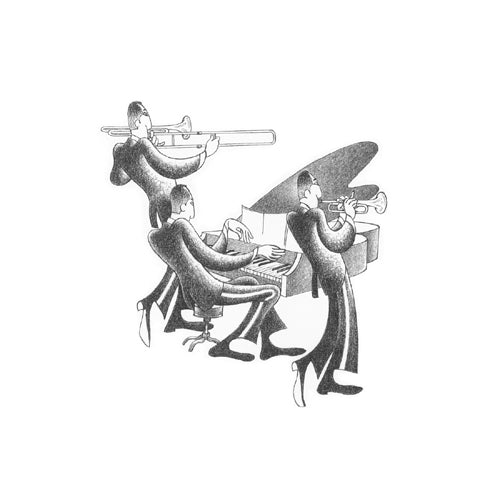 Jazz Evening by Roger Vilar Wall Art Décor 11 x 11 Art Print