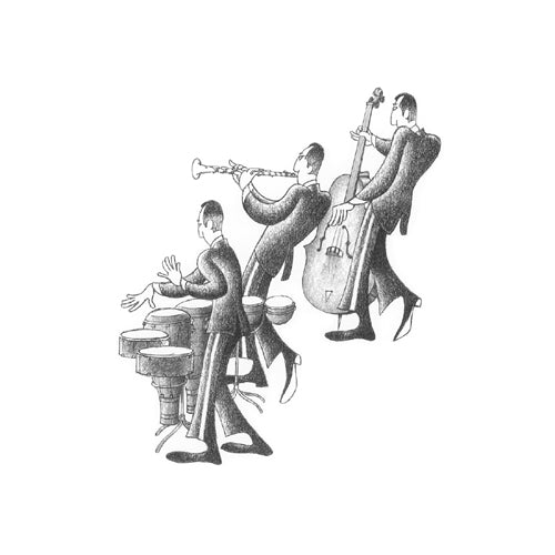 Framed Cuban Trio by Roger Vilar | 11 x 11