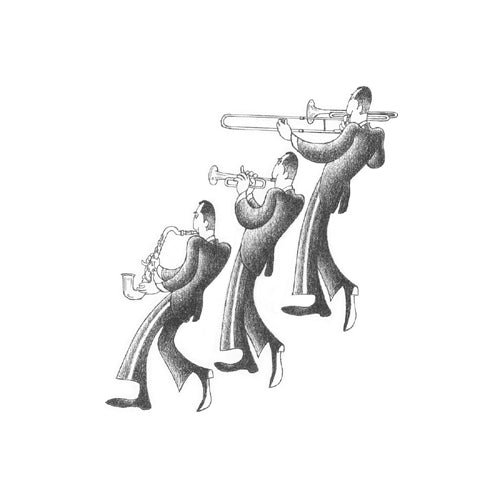 Framed Jazz Melody by Roger Vilar | 11 x 11