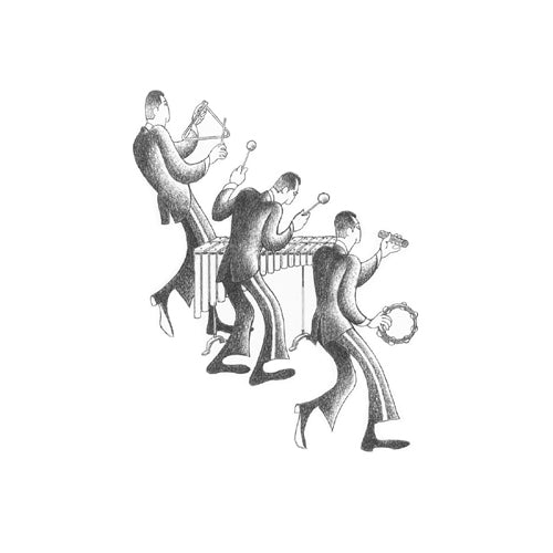 Marimba Section by Roger Vilar Wall Art Décor 11 x 11 Art Print