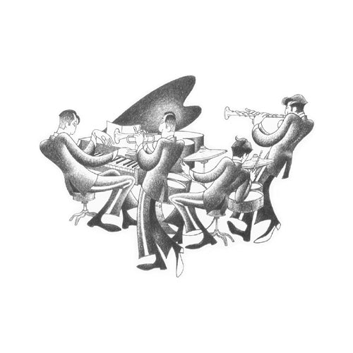 Cool Quartet by Roger Vilar Wall Art Décor 11 x 11 Art Print