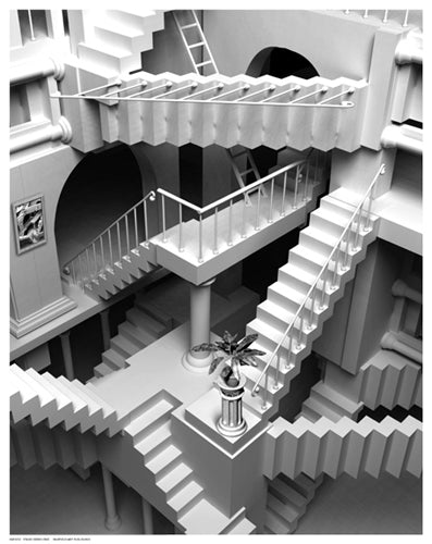 Framed Stairs Series One 14 1/2 x 11 1/2