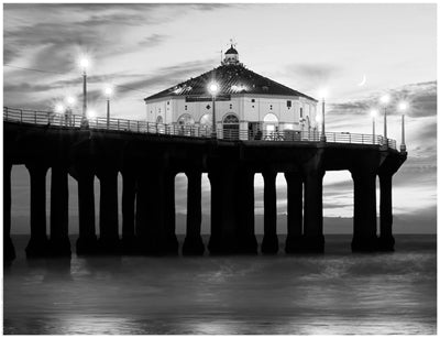 Manhattan Beach Pier II by Anon Wall Art Décor 14 x 18 1/4 Art Print