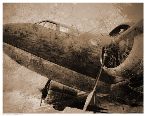 Framed Antique Plane 11 1/2 x 14 1/2
