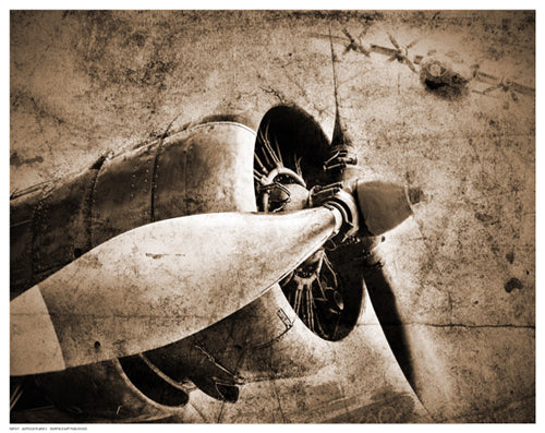 Framed Antique Plane II 11 1/2 x 14 1/2