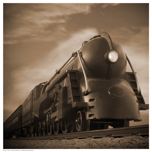 Retro Streamliner by J. Steidl Wall Art Décor 12 1/2 x 12 1/2 Art Print
