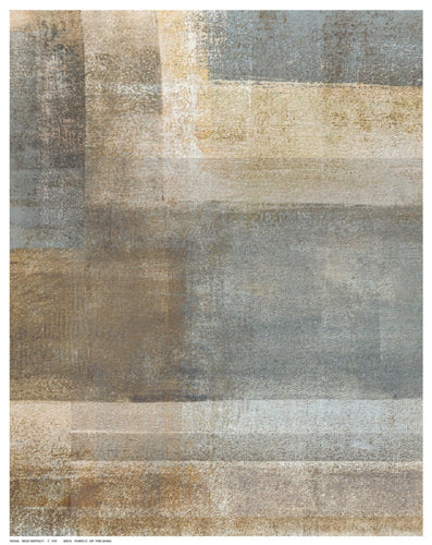 Framed Beige Absttact by C. Tice | 14 ½ x 11 ½