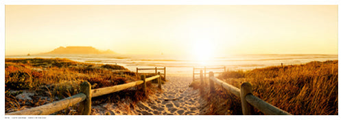 Framed Sunset Beach Path 6 ½ x 18 ½