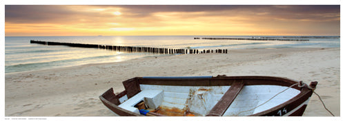 Framed Art Coastal Panorama 6 ½ x 18 ½