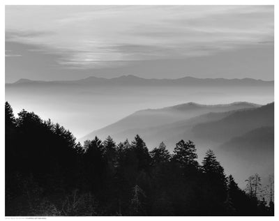 Smoky Mountains by Anon Wall Art Décor 12 1/2 x 12 1/2 Art Print