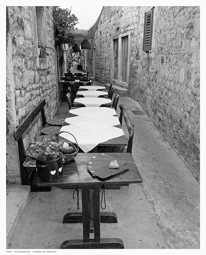 Old Village Cafe by Anon Wall Art Décor 10 ½ x 8 ½ Art Print