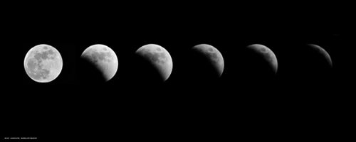 Framed Lunar Eclipse 8 ½ x 20 ½