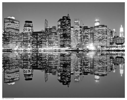 Framed Downtown Lights by Mortula | 11 ½ x 14 ½