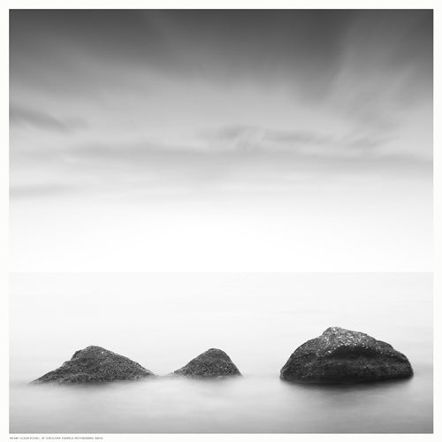 Framed Ocean Rocks I by Sorochan | 12 ½ x 12 ½