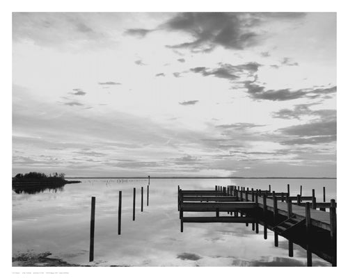Framed Sunset Pier by Eve Turek | 11 1/2 x 14 1/2