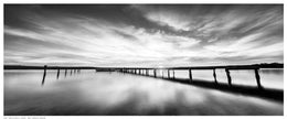 Sunset at Long Pier by Ivanova Wall Art Décor 8 ½ x 20 ½ Art Print