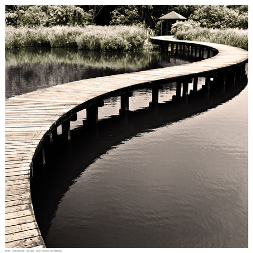 Framed Water Walkway by Eric Chan | 12 ½ x 12 ½