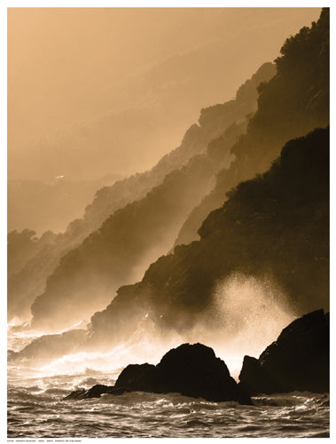 Framed Dramatic Seascape 16 ½ x 12 ½