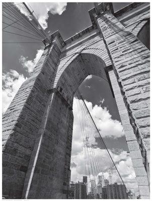 Brooklyn Bridge Arch by Anon Wall Art Décor 24 1/2 x 18 1/2 Art Print