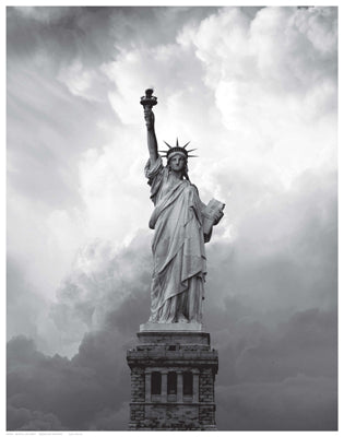 Framed Majestic Lady Liberty 18 1/2 x 14 1/2