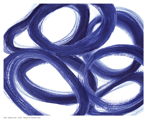 Framed Indigo Ellipses by Inuit | 8 ½ x 10 ½