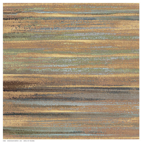 Framed Ochre and Grey Abstract I by Inuit | 12 ½ x 12 ½