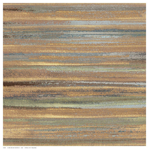 Framed Ochre and Grey Abstract II by Inuit | 12 ½ x 12 ½