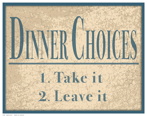 Framed Dinner Choices by Inuit | 11 ½ x 14 ½