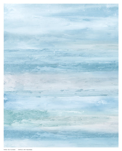 Framed Blue Clouds I by C. Tice | 10 ½ x 8 ½