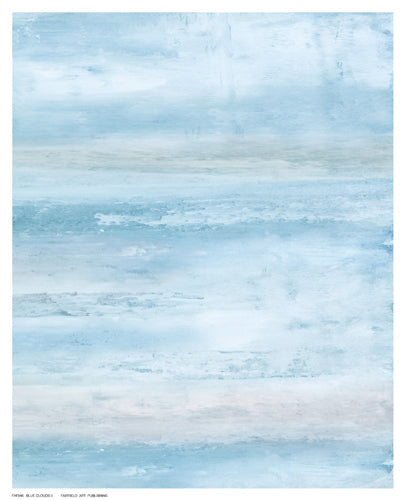 Framed Blue Clouds II by C. Tice | 10 ½ x 8 ½