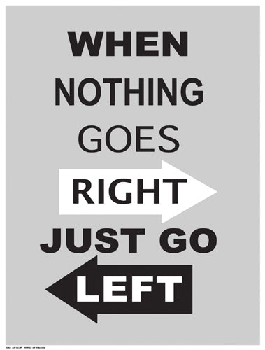 Framed Just Go Left by Inuit | 14 ½ x 11 ½