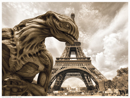 An Alien in Paris by Bucklin Wall Art Décor 12 ½ x 16 ½ Art Print