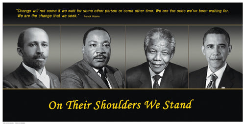 On Their Shoulders We Stand by Anon Wall Art Décor 12 ½ x 24 ½ Art Print