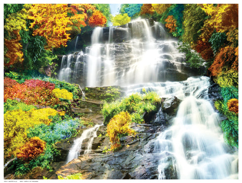 Majestic Falls by Anon Wall Art Décor 12 ½ x 16 ½ Art Print