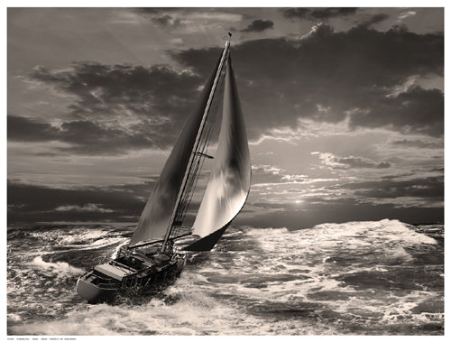 Sunrise Sail by Anon Wall Art Décor 12 ½ x 16 ½ Art Print