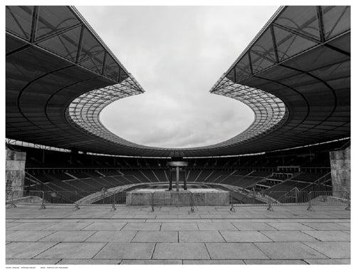 Framed Stadium by Stéphane Graciet | 12 ½ x 16 ½