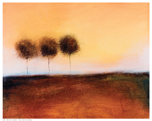 Framed Three Trees by V. Giordano | 11 ½ x 14 ½