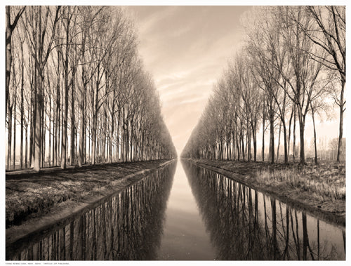 Framed Serene Canal 12 ½ x 16 ½