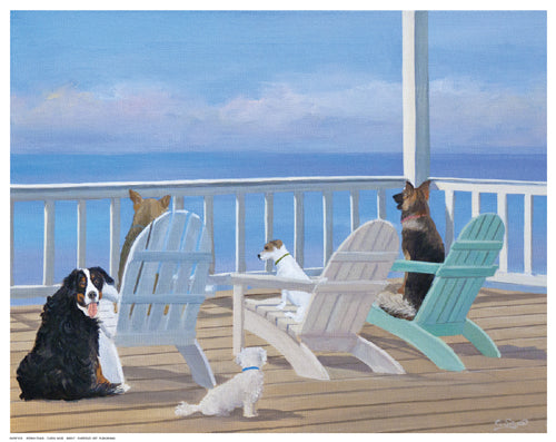 Porch Tails by Carol Saxe Wall Art Décor 11 ½ x 14 ½ Art Print